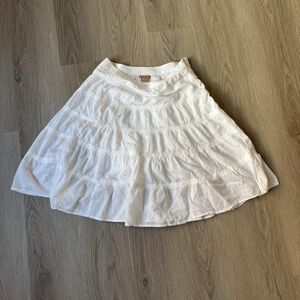 Elegant White Tiered Skirt